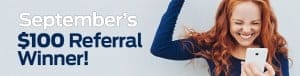 September 0 Referral Winner